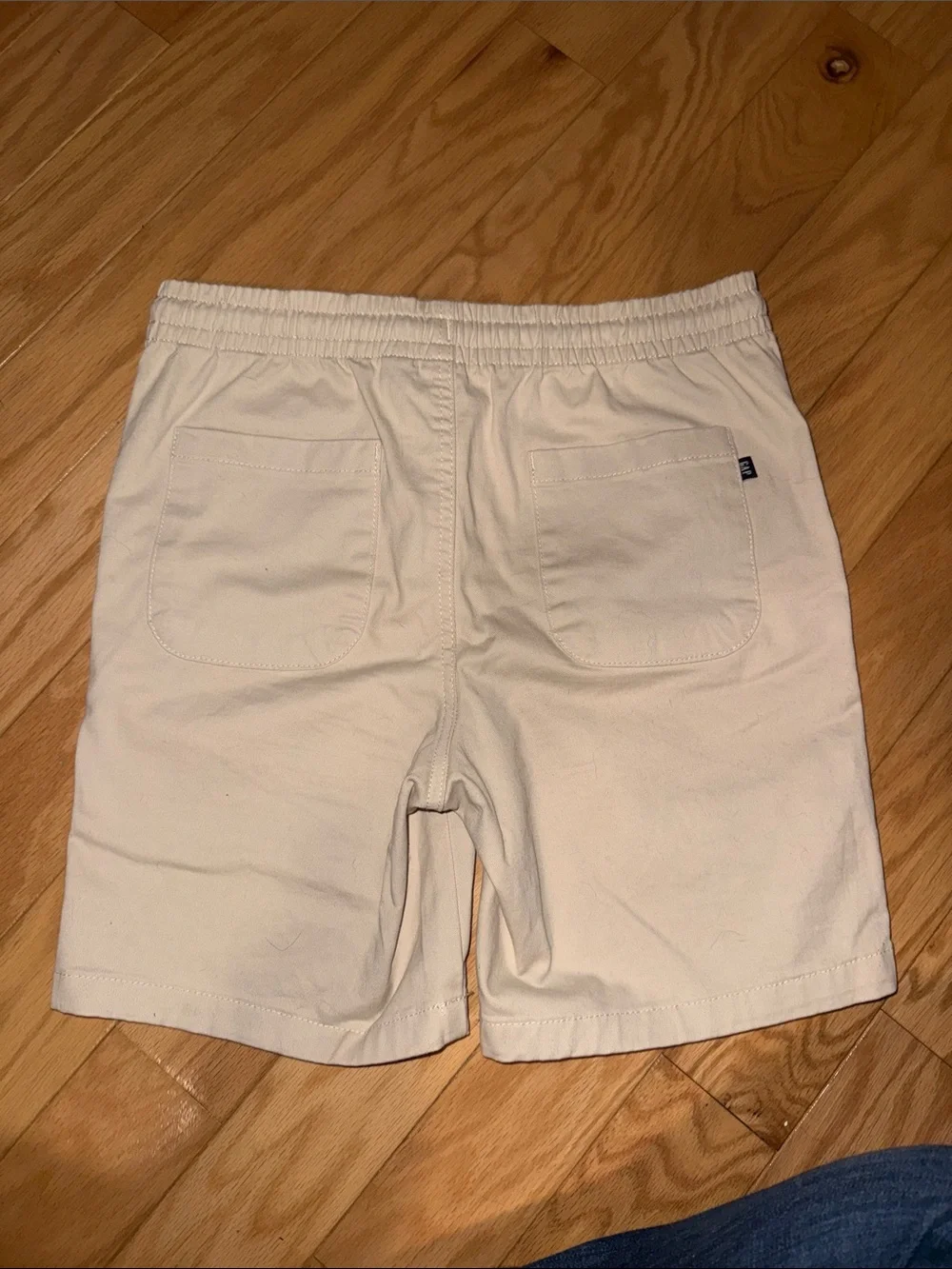 GAP Boys Cream Elastic Waist Cotton Shorts  Uniform - 14 / 16
